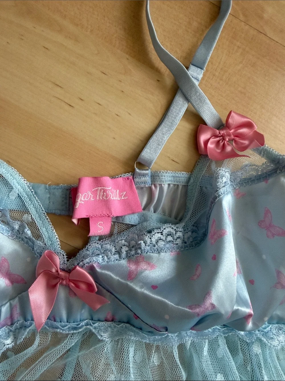 Sugar Thrillz Light Blue Babydoll Lingerie Set
